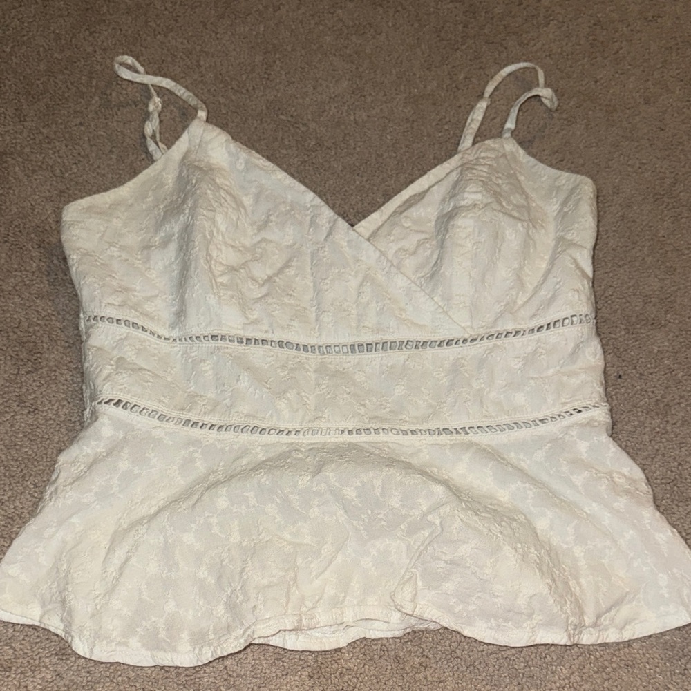 Francesca’s white blouse tank top